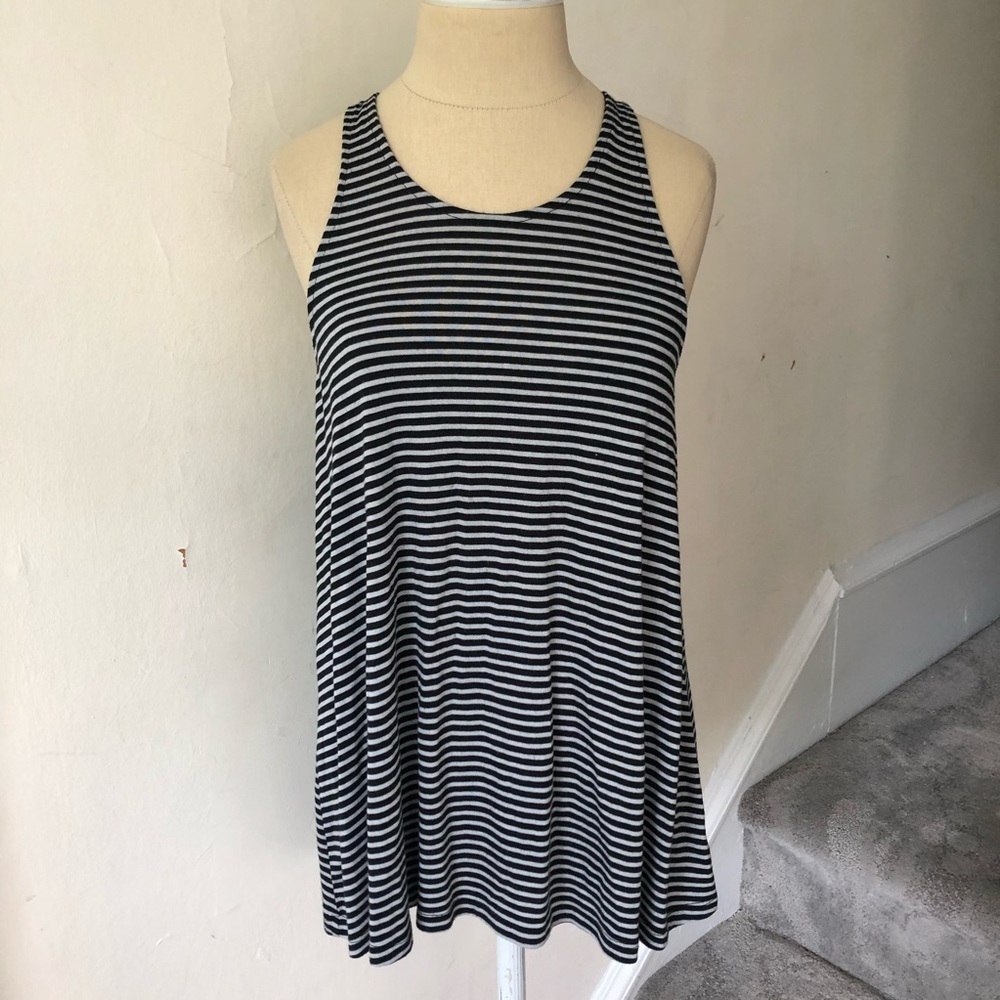 Athleta Crossroad Striped High Neck Modal Tank Top - Picture 2 of 10